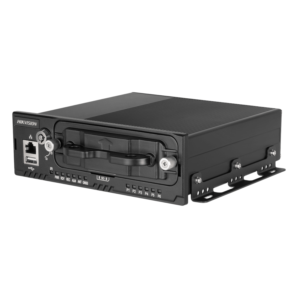 [AE-MN5043(M12)] NVR Móvil de 8 Canales / 5 Megapixel / 4 Puertos PoE + 4 Vía Switch / 2 Bahías de HDD / Incluye Modulo GPS / Conector M12