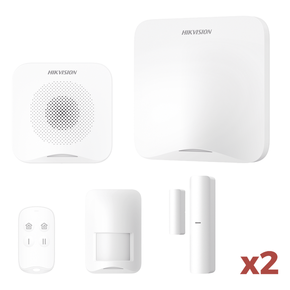 [AXHOME-KIT-GSM] (AX HOME) KIT de Alarma AX HOME / Incluye: 1 Hub con batería de respaldo / 1 Llavero / 1 PIR / 2 Contactos Magnéticos / 1 Sirena / Wi-Fi / 3G / 4G / Compatible con Hik-Connect P2P y Hik-Partner PRO