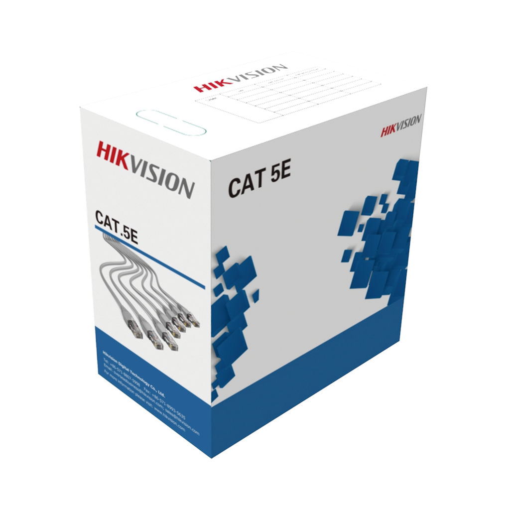 Bobina de cable Cat5e 305 m, UTP, 25 AWG, 100% cobre, gris