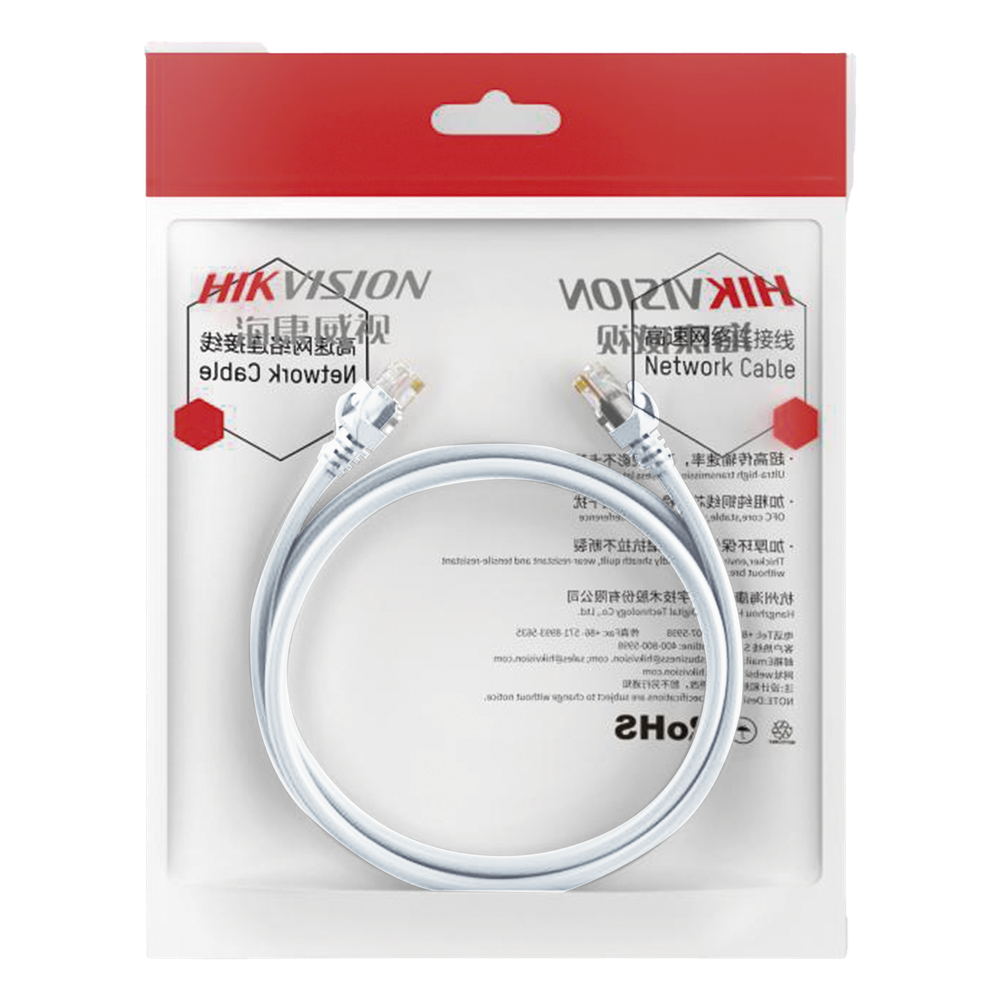 Patch cord Cat6 UTP, 1 m, blanco, 24 AWG
