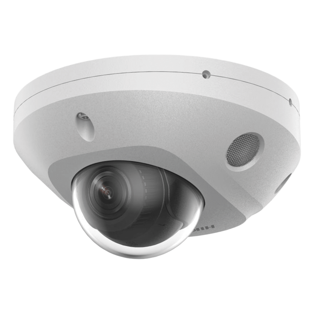 [Dual Light + 2 Micrófonos Integrados] Mini Domo IP 4 Megapixel / Lente 2.8 mm / 30 mts Luz Blanca + 30 mts IR / ACUSENSE / Exterior IP67 / IK08 / WDR 120 dB / PoE / ONVIF / MicroSD / ACUSEEK