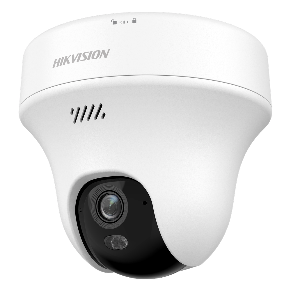 [DS-2CFWQ5] Turret PT IP 5 Megapixel (3K) Megapixel / Lente 2.8 mm / Dual Light (10 mts IR + 10 mts Luz Blanca) / Wi-Fi 6 / Interior / ACUSENSE / dWDR / H.265 / Audio Bidireccional (Micrófono y Bocina) / 5 VCD