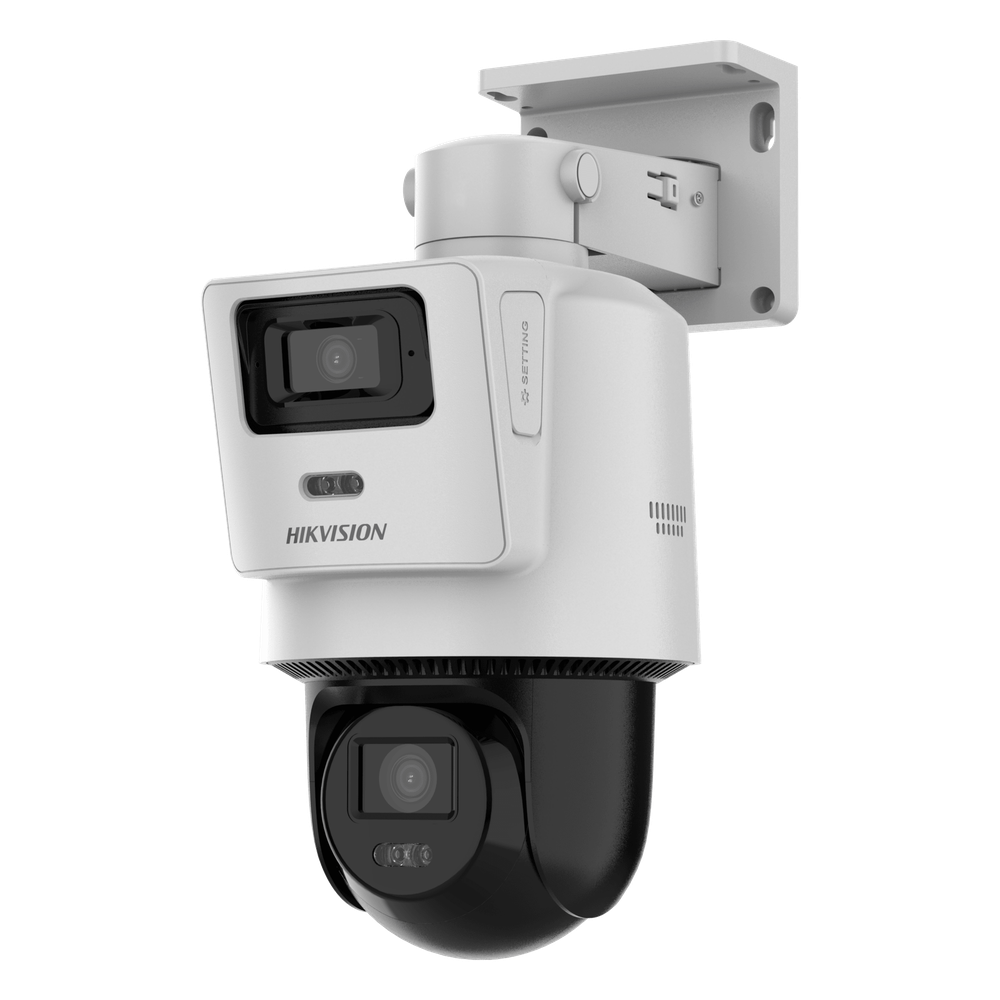 Cámara PTZ 4 MP+4 MP, audio bidireccional, IP66