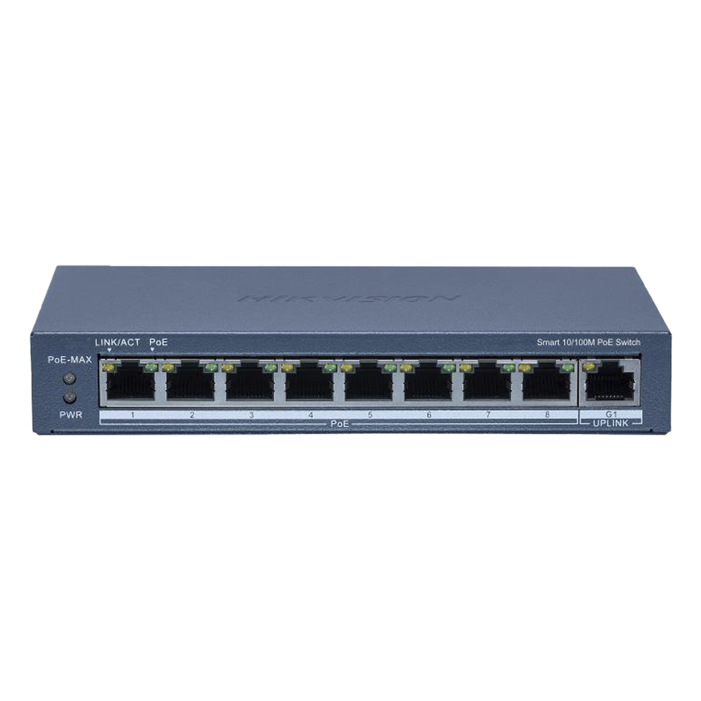 Switch 8 puertos, PoE+, Gigabit, 60 W