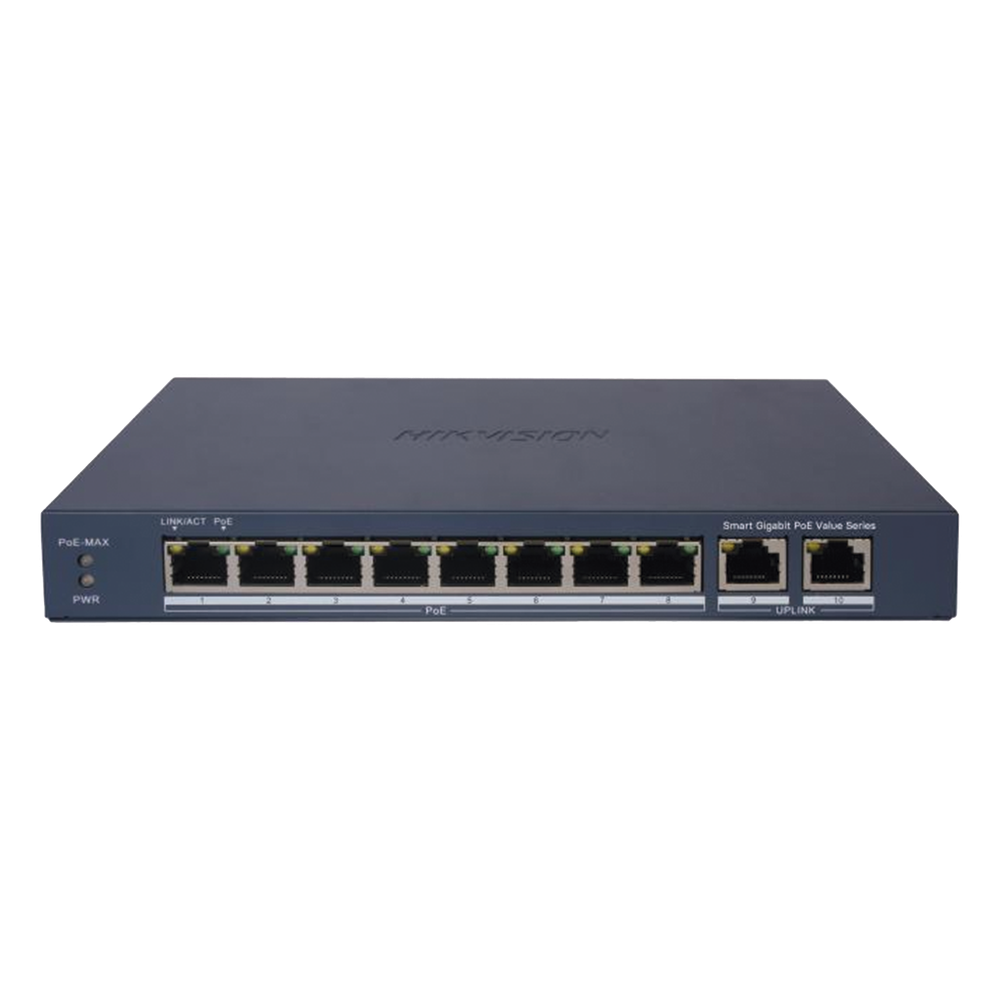 Switch administrable 8 puertos, PoE+, Gigabit, 60 W