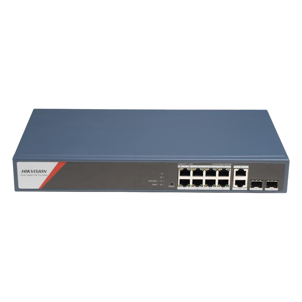 Switch administrable 8 puertos, PoE+, Gigabit, 2 puertos SFP, 90 W