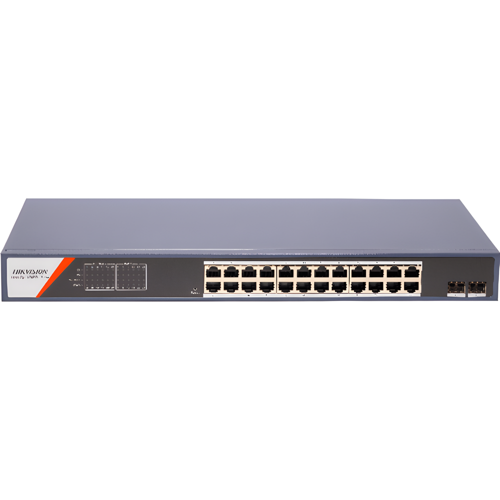 Switch administrable 24 puertos, PoE+, Gigabit, 2 puertos SFP, 370 W