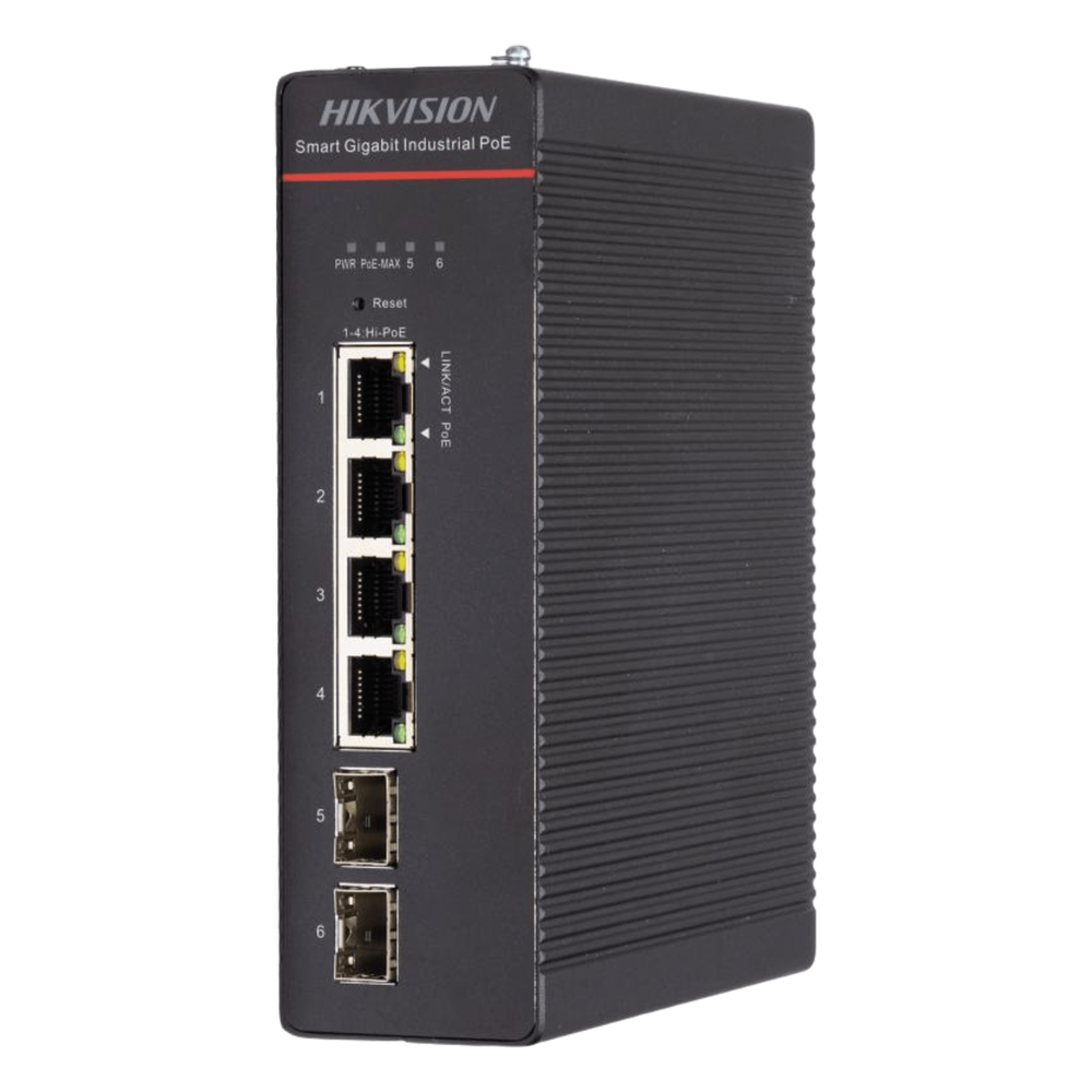 Switch industrial administrable 4 puertos, Gigabit, 2 puertos SFP, 90 W