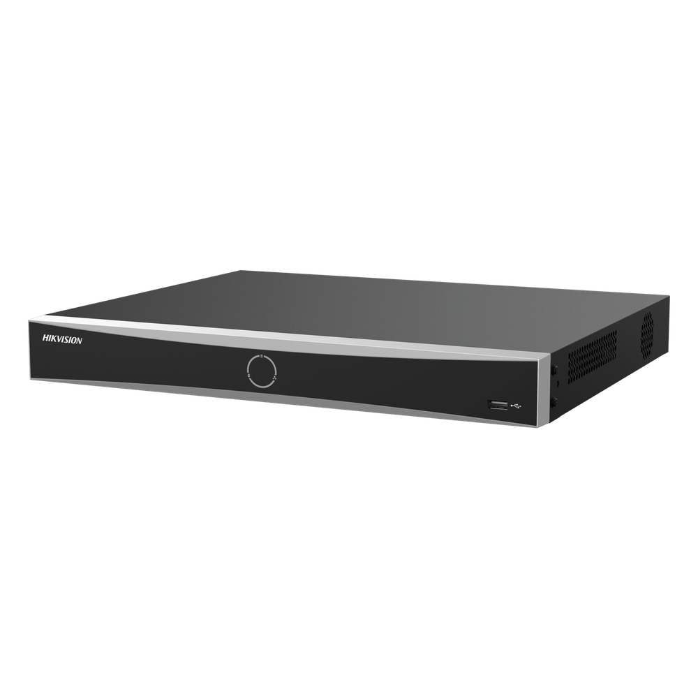 [DS-7616NXI-K2(E)] [Acusearch] NVR 12 Megapixel (4K) / 16 canales IP / AcuSense (Evita Falsas Alarmas) / Reconocimiento Facial / 2 Bahías de Disco Duro / HDMI en 4K / Sin Puertos PoE+ / Alarmas I / O