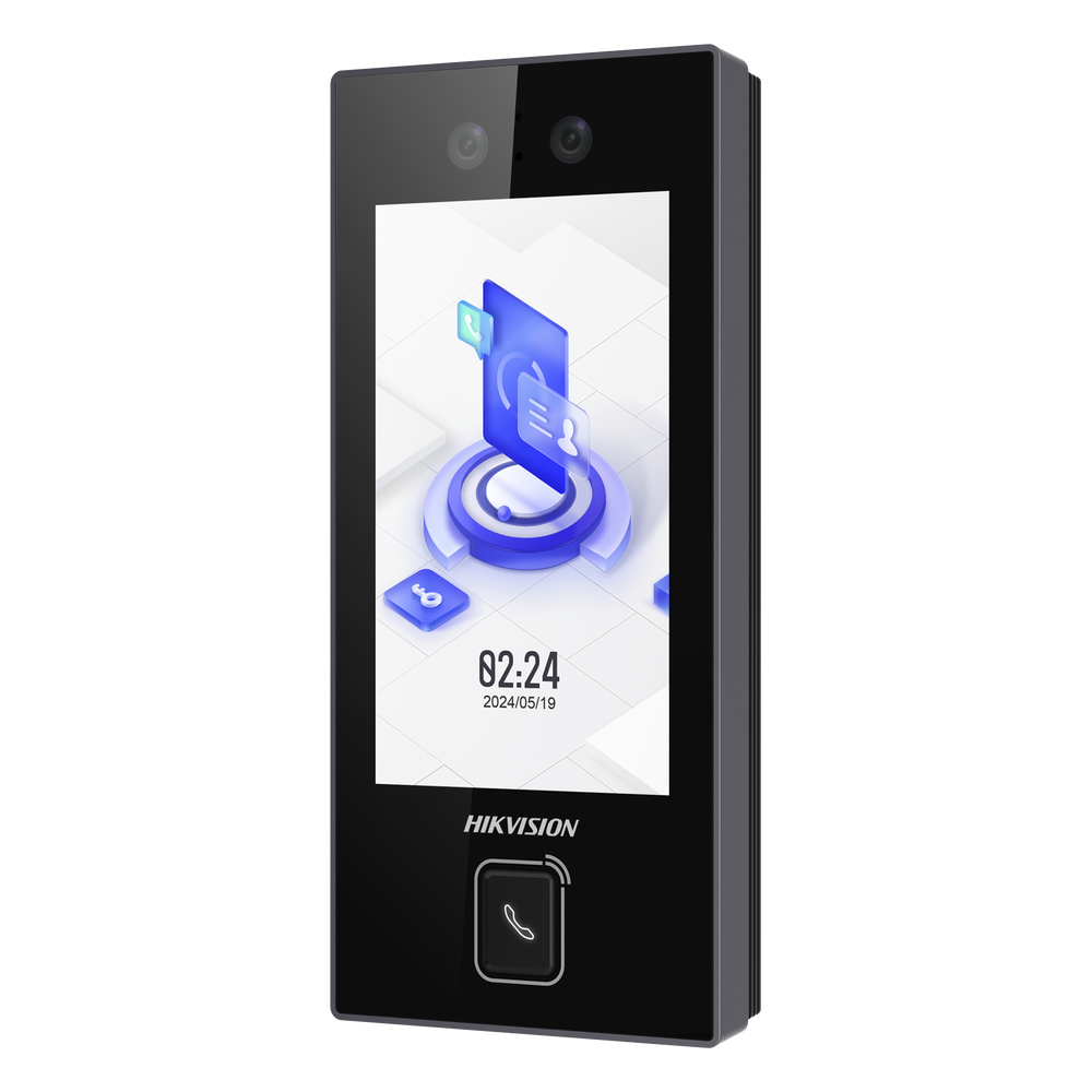 [DS-K1T344MBWX-E1] Terminal Facial MinMoe DS-K1T344MBWX-E1 / Boton de Llamada Fisico / 3000 Rostros / Pantalla 4.5" / Hik-Connect Teams / IP65 / PoE WiFi / HIK-IA / SIP