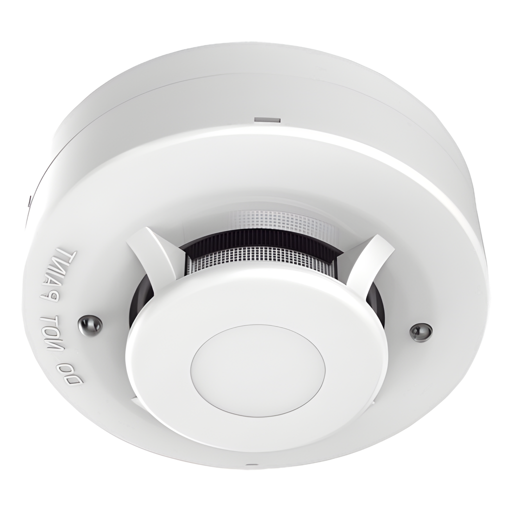 Detector de Humo Fotoeléctrico No Direccionable de 4 Hilos / DC 12 V / Algoritmos de Detección Avanzada / LED Duales 360° / Salida de Relé N / C o N / A / montaje en Techo