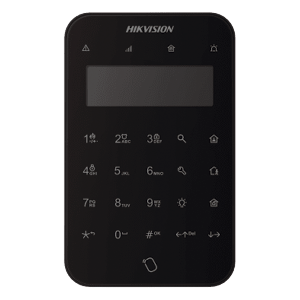 Teclado inalámbrico con Pantalla LCD para Armado y Desarmado negro