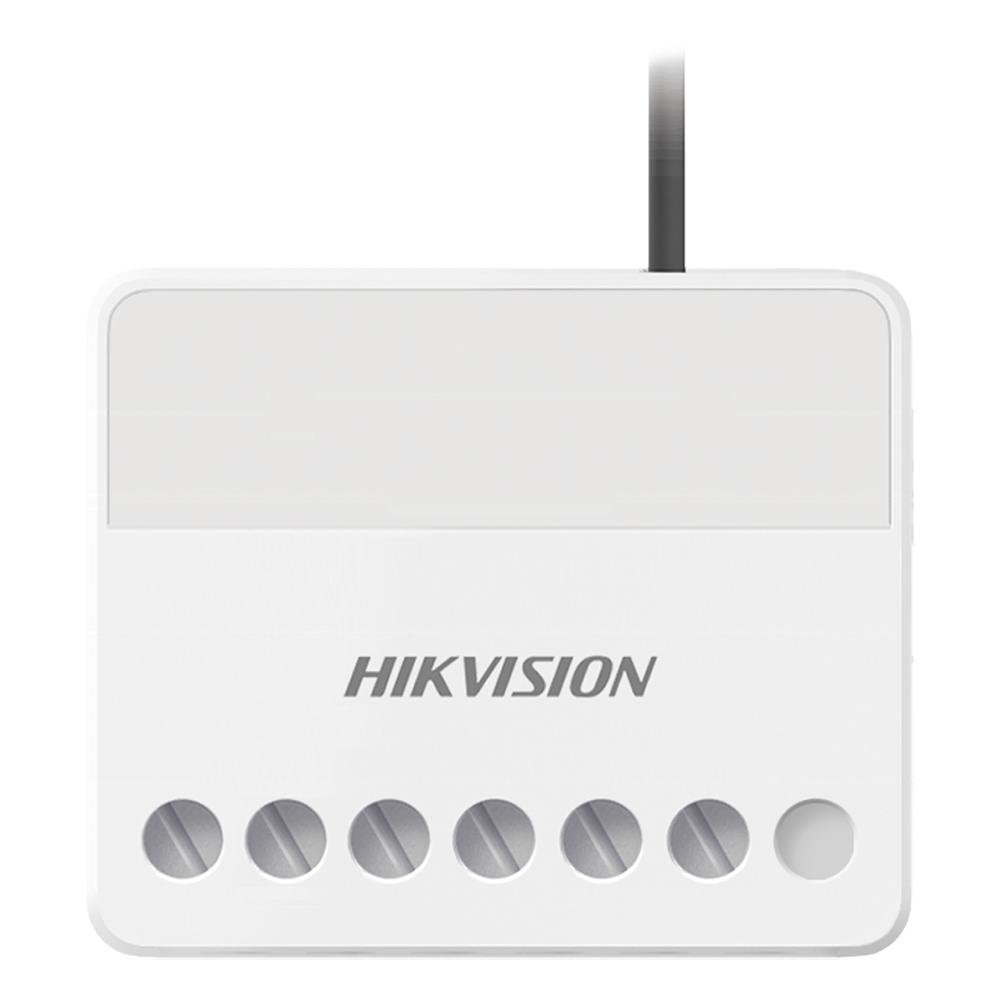 [DS-PM1-O1L-WB] (AX PRO) Relevador Inalámbrico / 1 Entrada de Alarma 24 / 7 / 1 Salida de Relevador 0 a 36 Vcc (Max. 5 A)