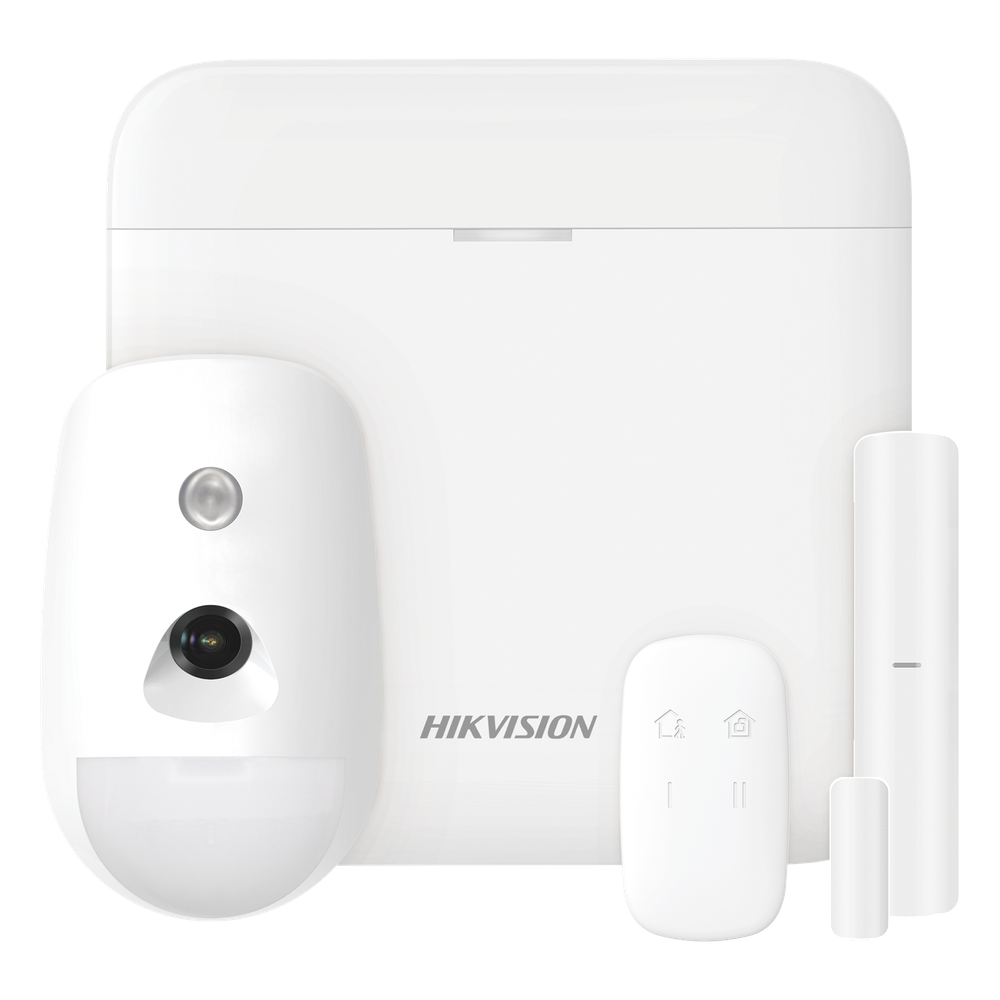 (AX PRO) KIT de Alarma AX PRO con GSM (3G / 4G) / Incluye: 1 Hub / 1 Sensor PIR con Cámara / 1 Contacto Magnético / 1 Control Remoto / WiFi / Compatible con Hik-Connect P2P