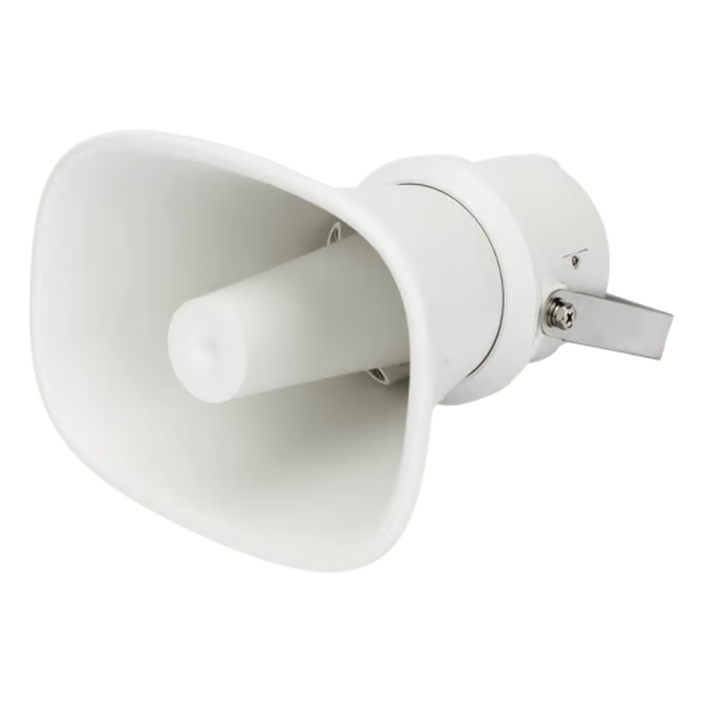 [DS-QAE0330G1T-V] Altavoz Tipo Trompeta | 5 Watts - 30 Watts | Color Blanca | 100 V / 70 V | Material ABS | IP65 | Requiere amplificador