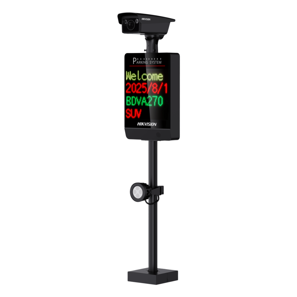 [DS-TMC400-E] Kit ANPR 4MP / Reconocimiento de Matrículas / Cámara 2688×1520 / Pantalla LED Integrada / Luz Complementaria 20 m (65.6 ft) / Control de Barrera