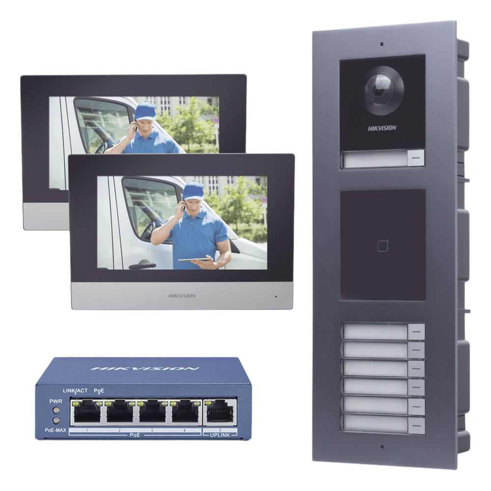 KIT de Videoportero IP para 7 DEPARTAMENTOS con llamada a App