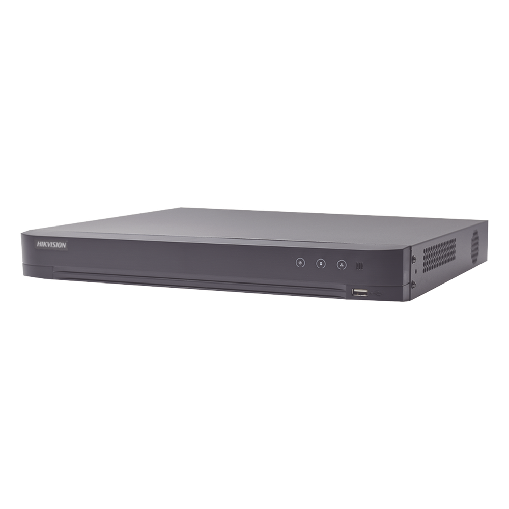 DVR 4 Canales TURBOHD + 4 Canales IP / 8 Megapixel (4K) / Audio de dos Vías / ACUSENSE / Reconocimiento Facial / 1 Bahía de Disco Duro / Alarmas I / O / Salida de Video en 2K / H.265+