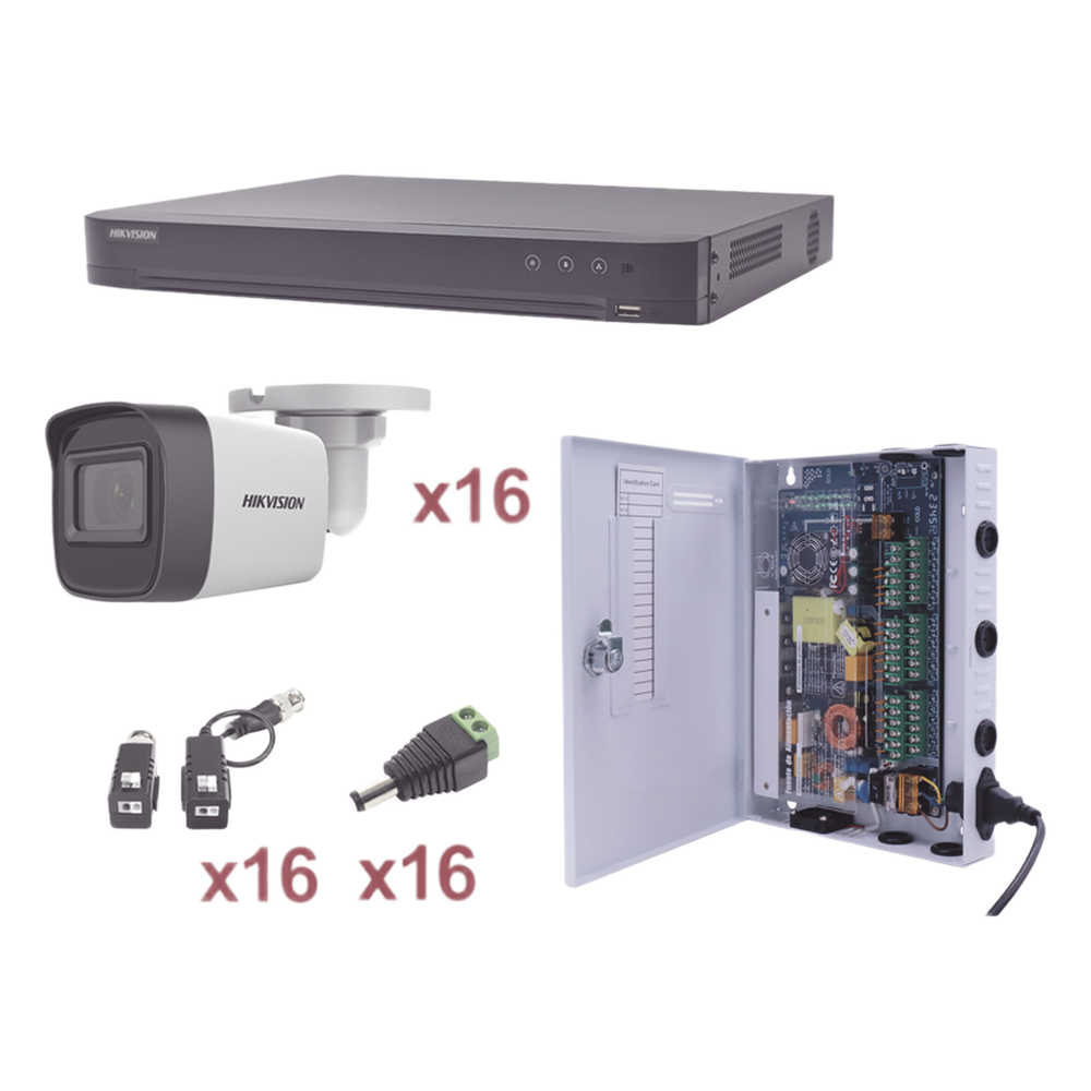 Kit de videovigilancia bala 16 Cámaras, TurboHD, 1080p