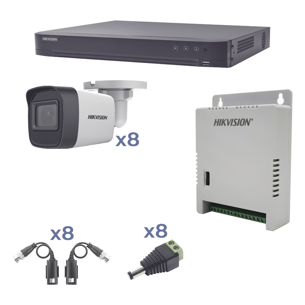 [KH1080P8BW] Kit de videovigilancia bala 8 Cámaras, TurboHD, 1080p