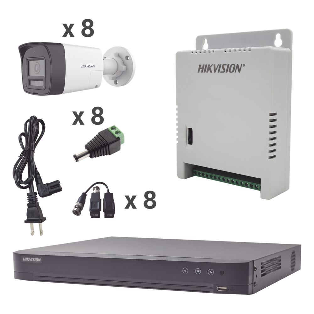 [KH4K8BTWA] Kit de videovigilancia bala 8 Cámaras, TurboHD, 4K, audio bidireccional