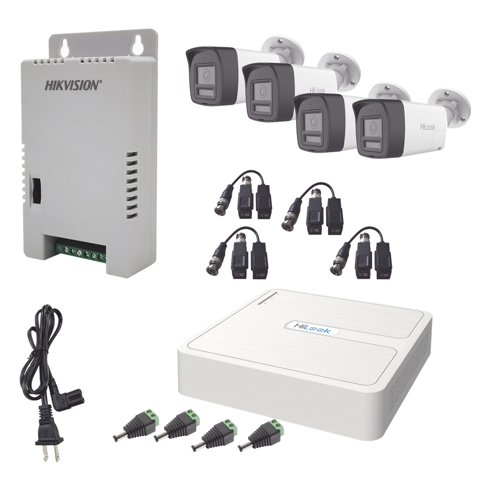 [HL-1080P-4B-TWA] Kit de videovigilancia bala 4 Cámaras, TurboHD, 1080p, audio bidireccional