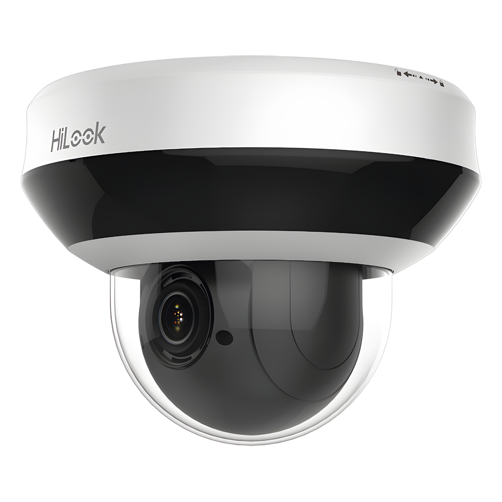 Mini Domo PTZ IP 4 Megapixel / 4X Zoom / H.265+ / 20 mts IR EXIR / WDR 120dB / PoE / IK10 / Exterior IP66 / Ultra Baja Iluminación / Micrófono Integrado / PoE