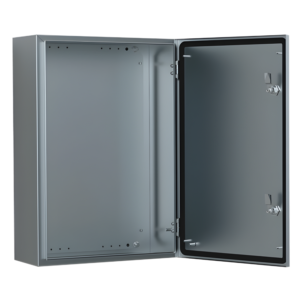 Gabinete de Acero Inoxidable 304L ASR IP66 800x800x300 mm / 2 Cerraduras / montaje Placa 2 mm