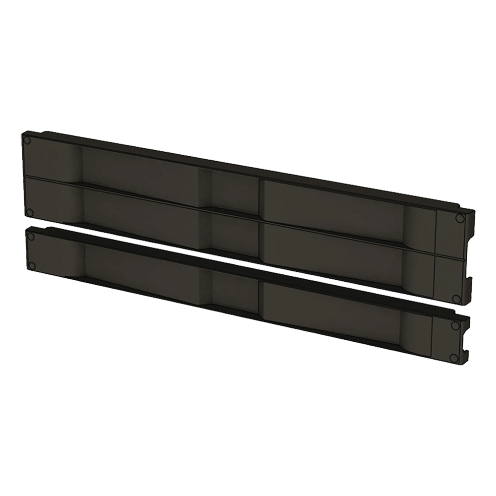 Tapa Ciega de Plástico de Instalación Rápida (Sin Herramientas 19", 2 UR, negro