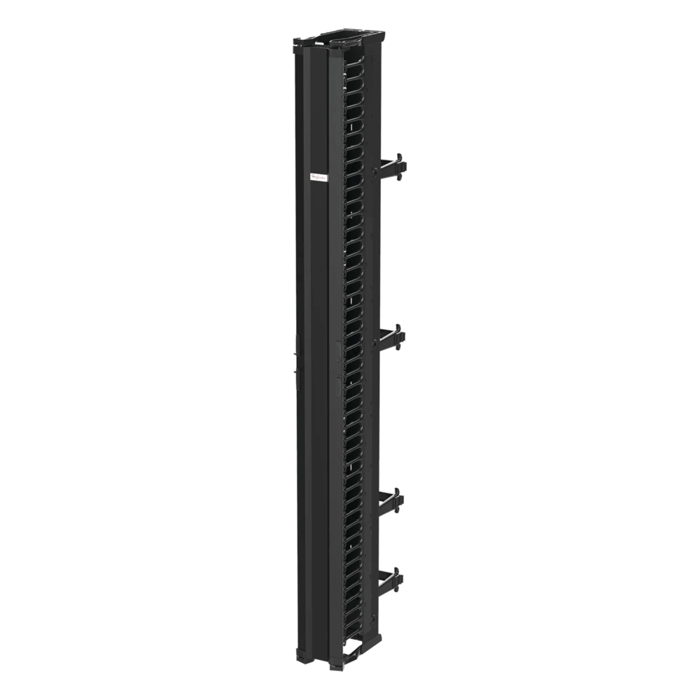 Organizador de cables vertical 6", negro