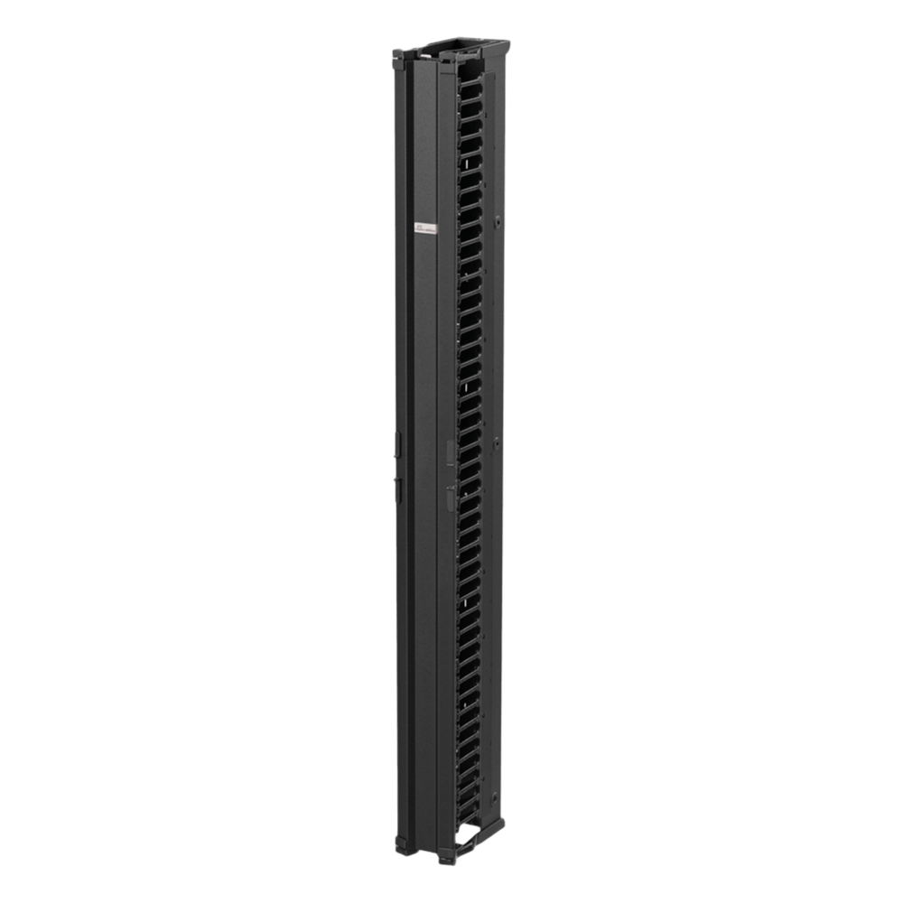 Organizador de cables vertical 6", negro