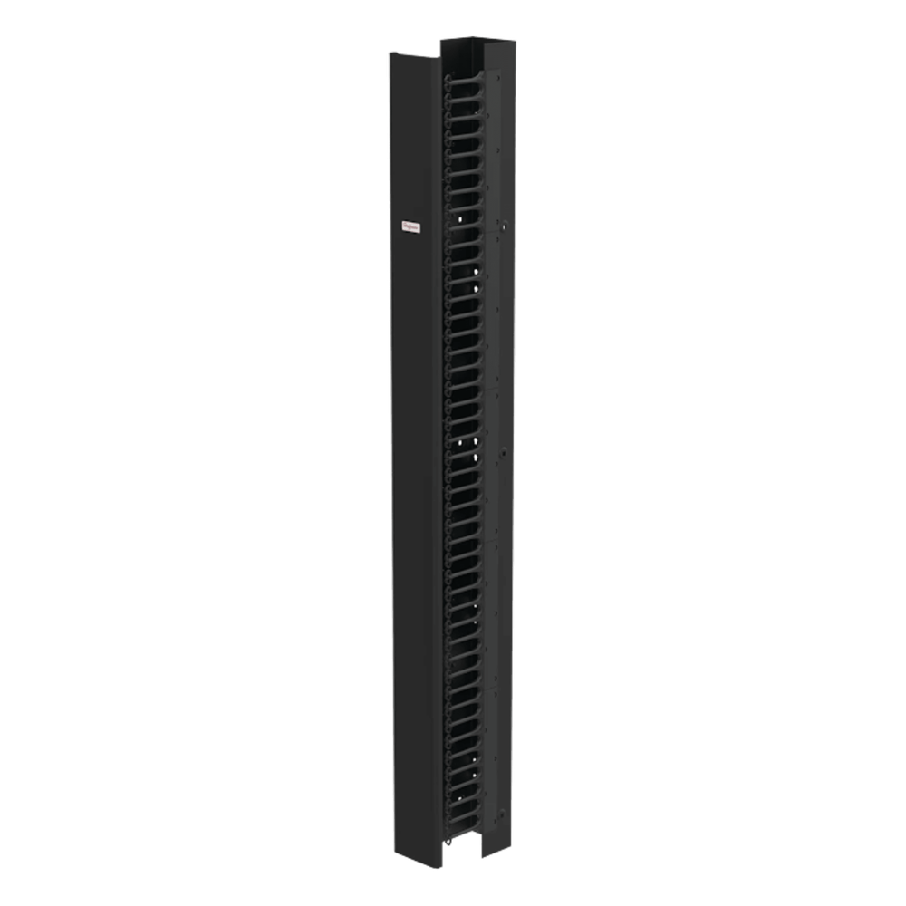Organizador de cables vertical 45U, 6", negro