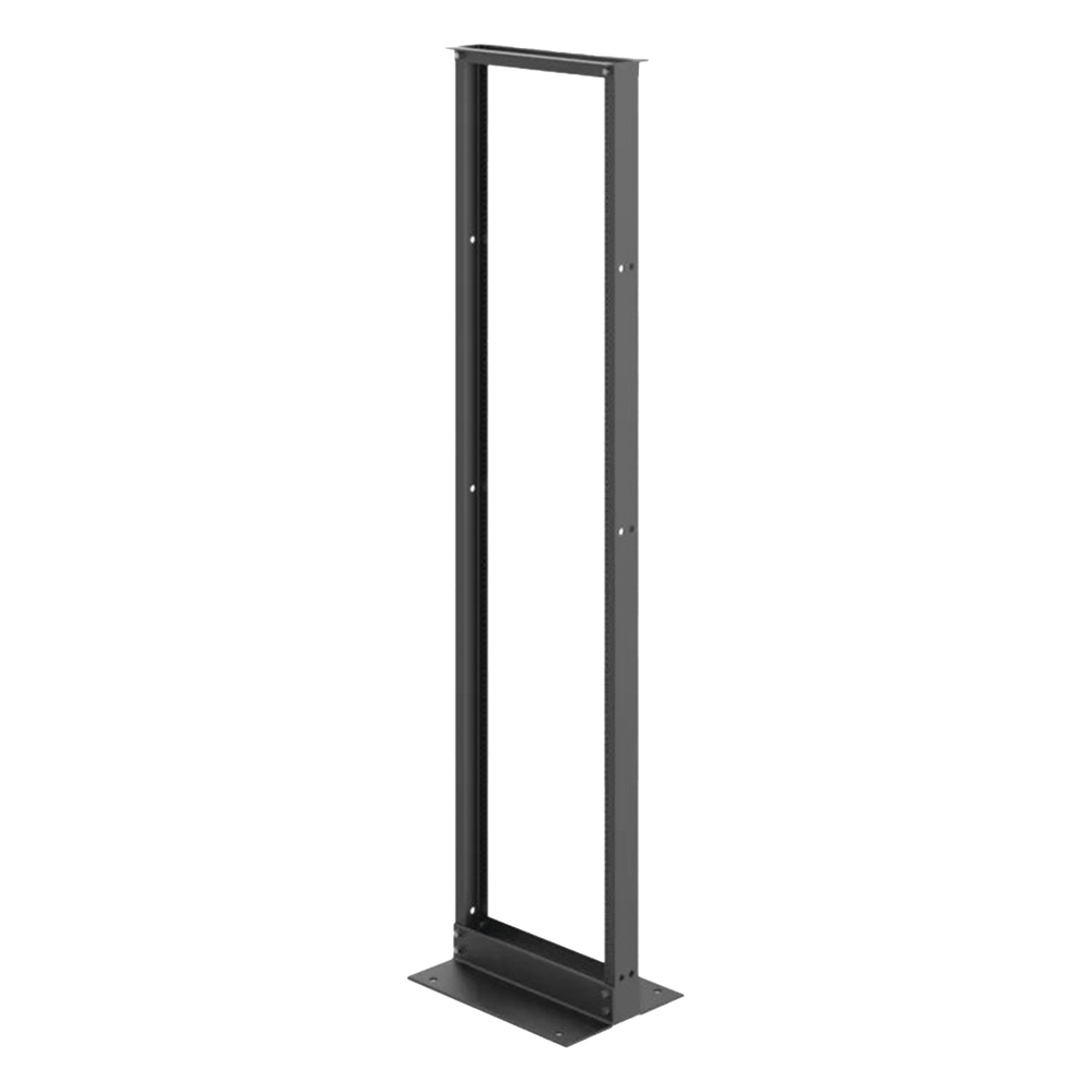 [EDR19FM45U] Rack Abierto de 2 Postes Estándar de 19 in / 45U / 2.13 m (7 ft) de Altura / Aluminio 6063-T6 / Rieles Roscados 12-24 UNC / Patrón EIA Universal / Negro RAL 9005