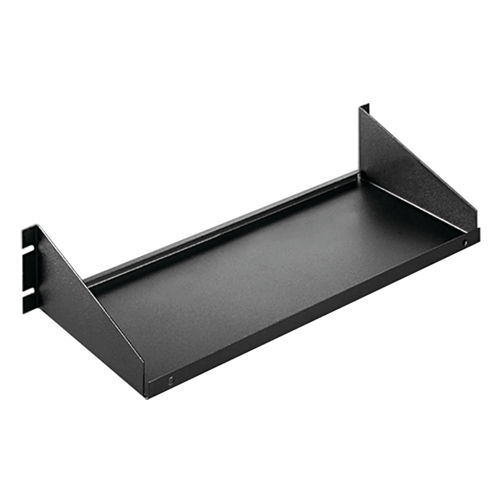 Charola de rack 2 UR, 19", 482x381x95 mm, negro