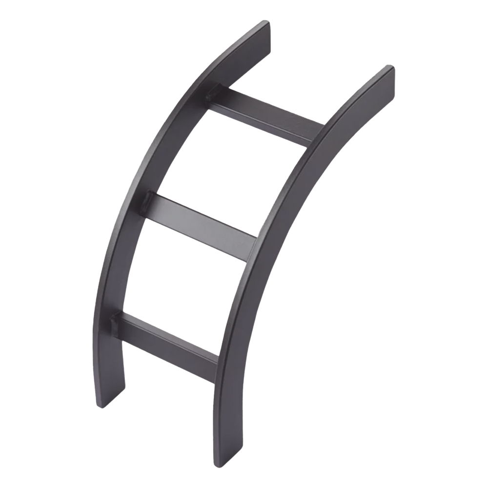 Accesorio de Escalerilla Curva Vertical (Bajada) interior 12", negro