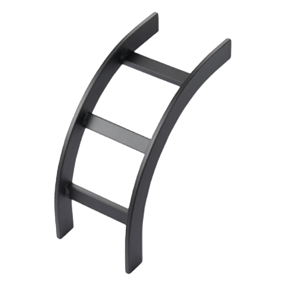 Accesorio de Escalerilla Curva Vertical (Bajada) exterior 12", negro