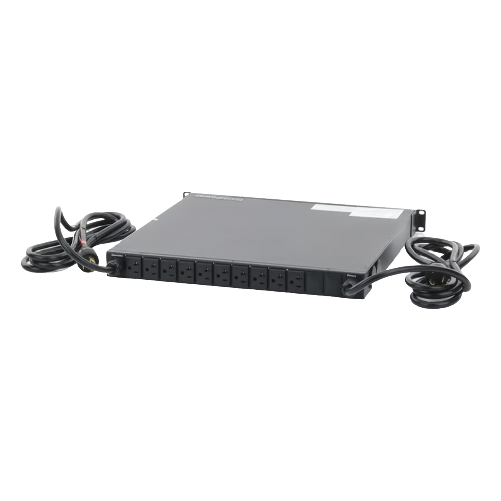 [NPATS11002] PDU ATS Monitoreable / Transferencia Automática 10 ms / 10 Salidas NEMA 5-15R / Entrada L5-20P 20 A / 120 Vca / Rack 19 in (48.3 cm) 1U / LCD 2 in (5.1 cm) / Gestión Remota IP
