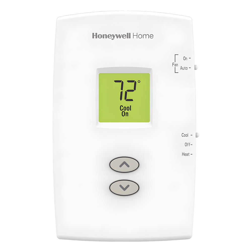 [TH1110DV1009/U] Termostato no programable vertical de 1 etapa calor / frío para sistemas convencionales (gas, aceite, eléctrico) y calefacción por agua caliente, vapor o 750 mV, serie Pro 1000