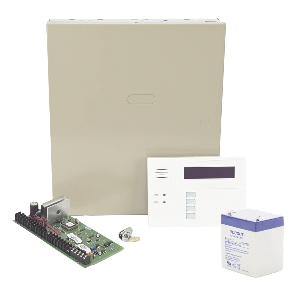 [VISTA48LANB/6160RF] Kit de panel de alarma híbrido de hasta 48 zonas con gabinete, batería y teclado con receptor inalámbrico