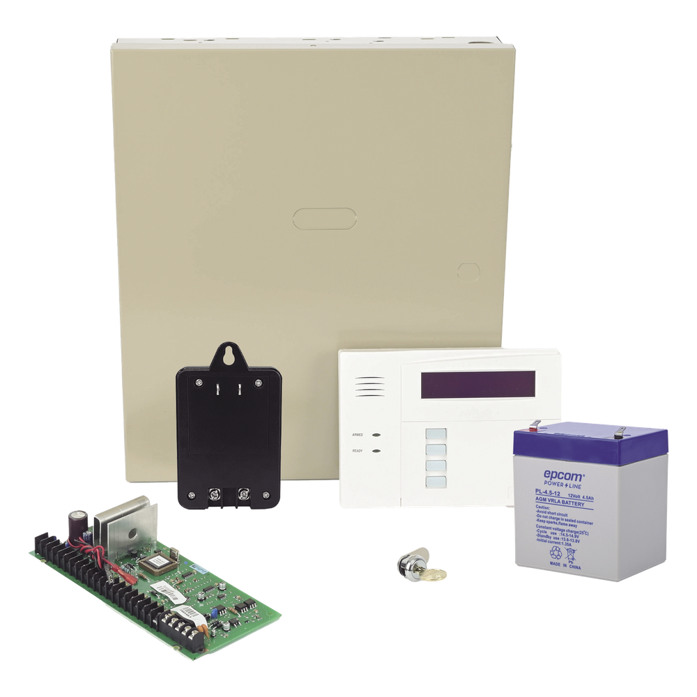 [VISTA48LANTB/6160RF] Kit de panel de alarma híbrido VISTA-48LA con teclado-receptor inalámbrico 6160RF, batería, transformador y gabinete