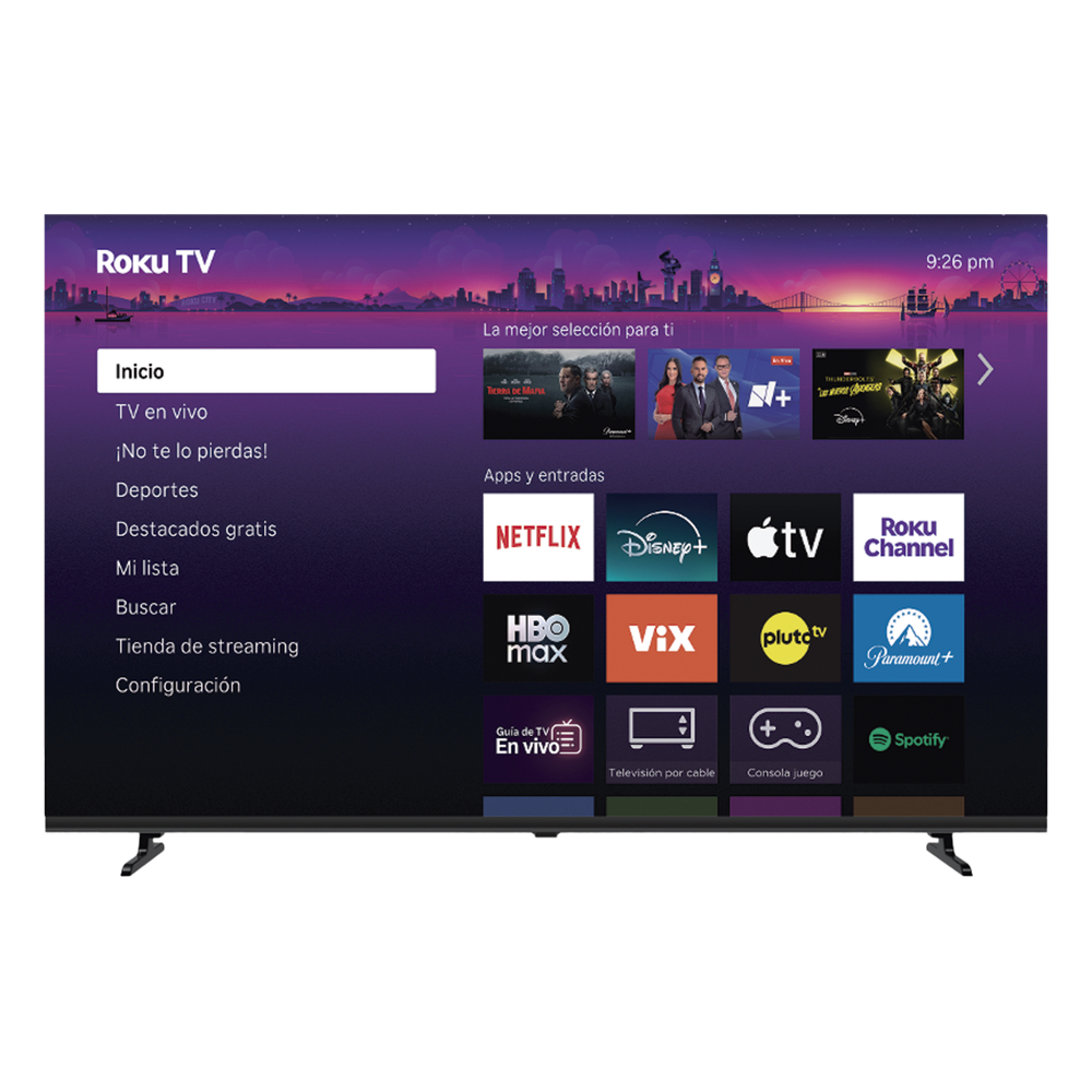 [R58XUQ-L1] ROKU SmartTV QLED 58 Pulgadas / 4K UHD / Dolby Audio / 3 puertos HDMI / WiFi / VESA 200x200 mm