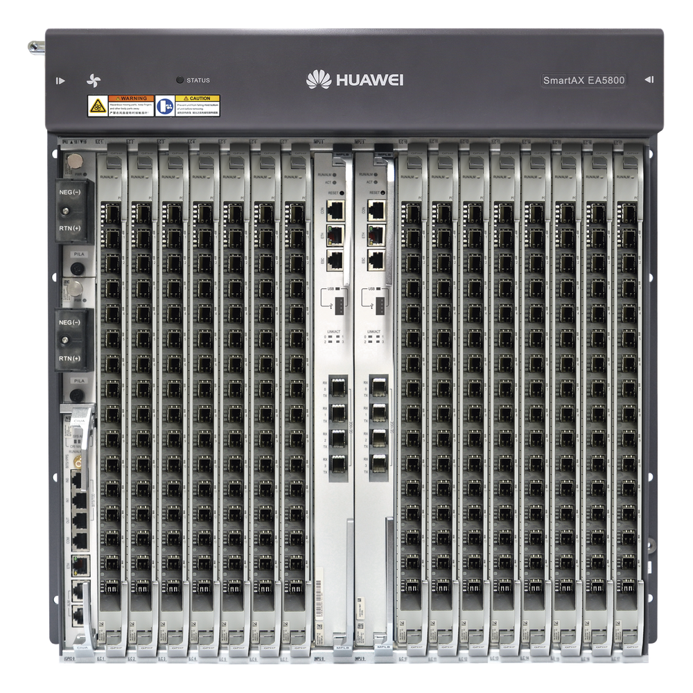 [EA5800-X15] OLT GPON OptiXAccess Carrier Class con 1 tarjeta de 16 puertos GPON, 15 ranuras, 2 Fuentes de alimentación DC, 11 UR