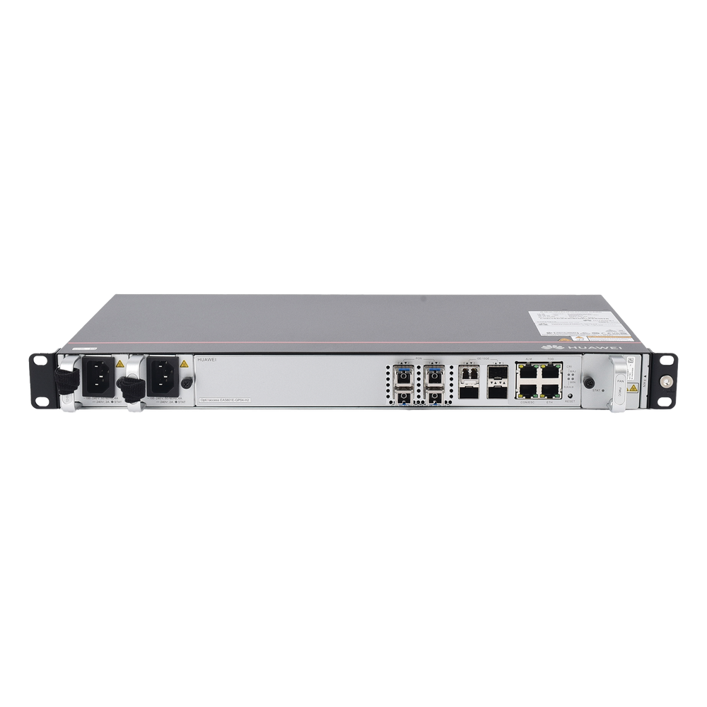 [EA5801E-GP04] OLT GPON OptiXAccess 4 Puertos con Módulos C+, 4 Puertos Uplink (10GE / GE), Hasta 256 ONTs, 2 Fuentes de Alimentación AC, 1 UR