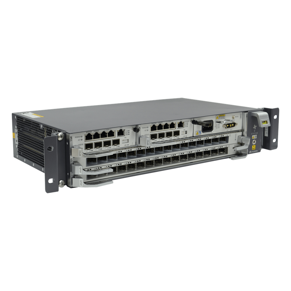 [MA5800-X2] OLT GPON OptiXAccess Carrier Class con 1 tarjeta de 16 puertos GPON C++, 2 ranuraas, 1 fuente de alimentación AC, 2 UR