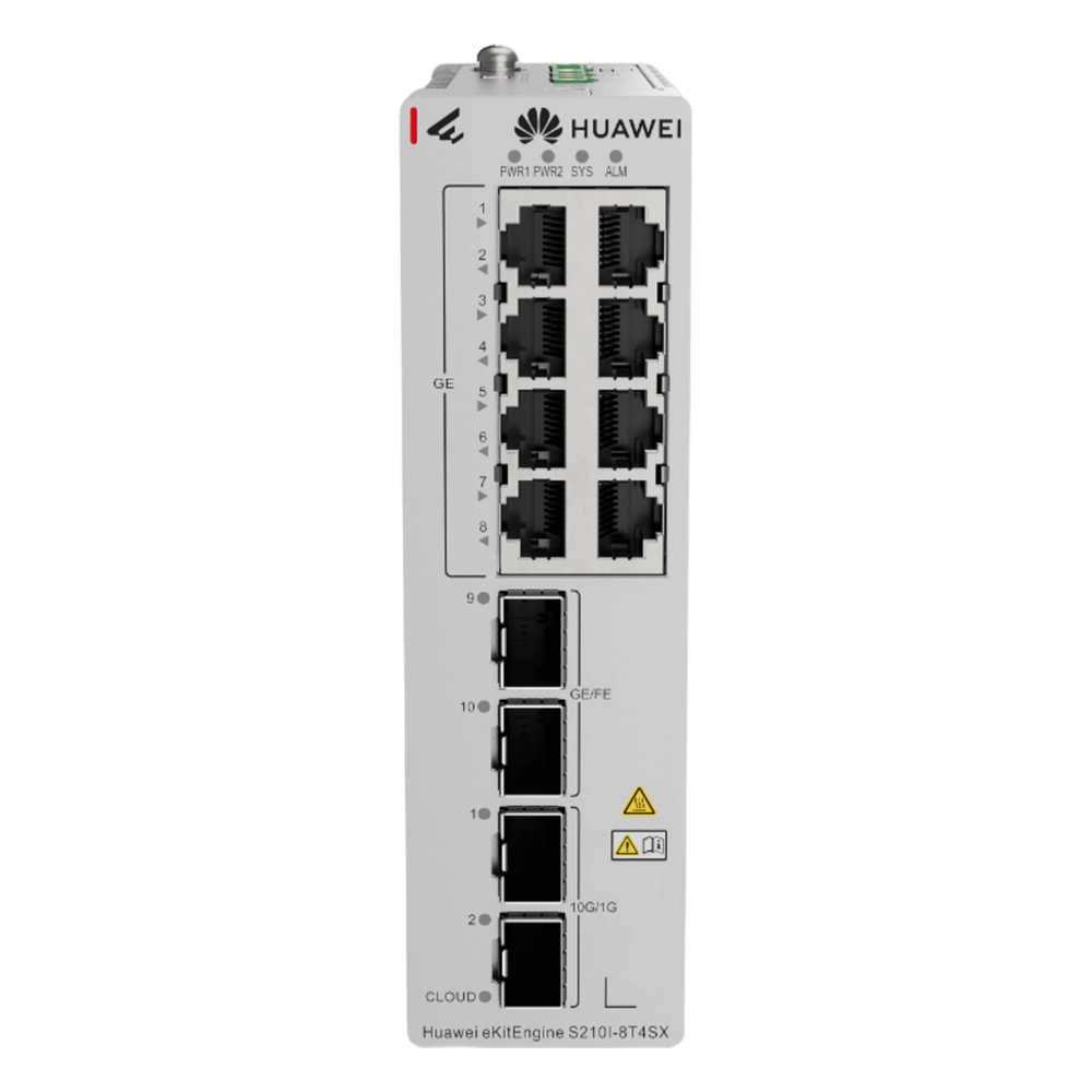 Switch industrial 8 puertos, Gigabit, 2 SFP