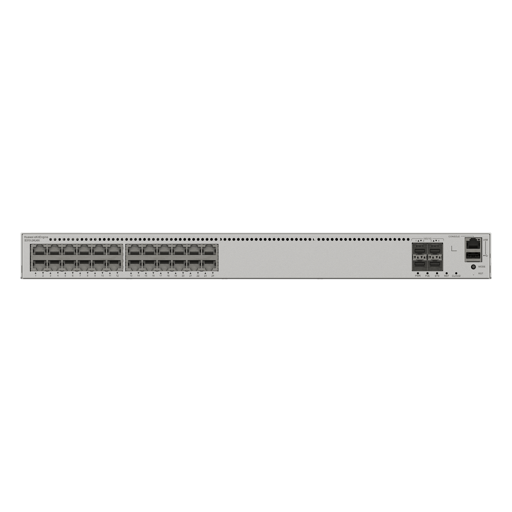 Switch administrable 24 puertos, PoE+, Gigabit, capa 3, 4 puertos SFP+