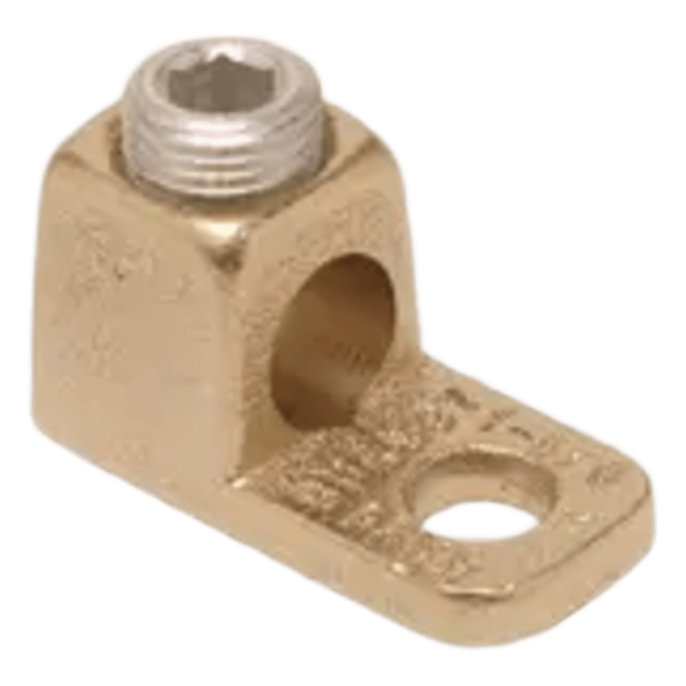 Conector de Cobre con tornillo de fijación para cable calibre 1/4"