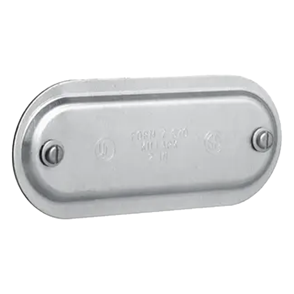 [HUB-370-SA] Tapa de Aluminio para Condulet Ovalada de 1"