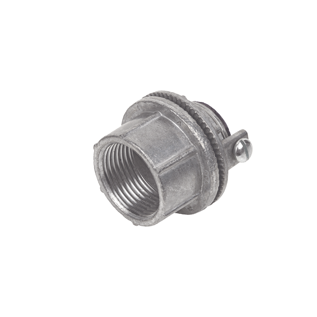 [HUB-WH-4G] Conector Myers de Zinc 1 1/4" con Tornillo para Puesta a Tierra