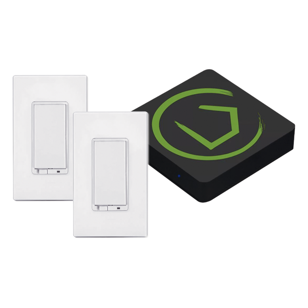 [HC7K1] KIT HUB Controlador inteligente para dispositivos Zwave, Zigbee, Shelly, Lutron, incluye 1 HUB / 2 Apagadores inteligentes On / Off Zwave